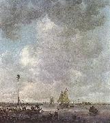 Jan van Goyen Marine Landscape with Fishermen Sweden oil painting artist